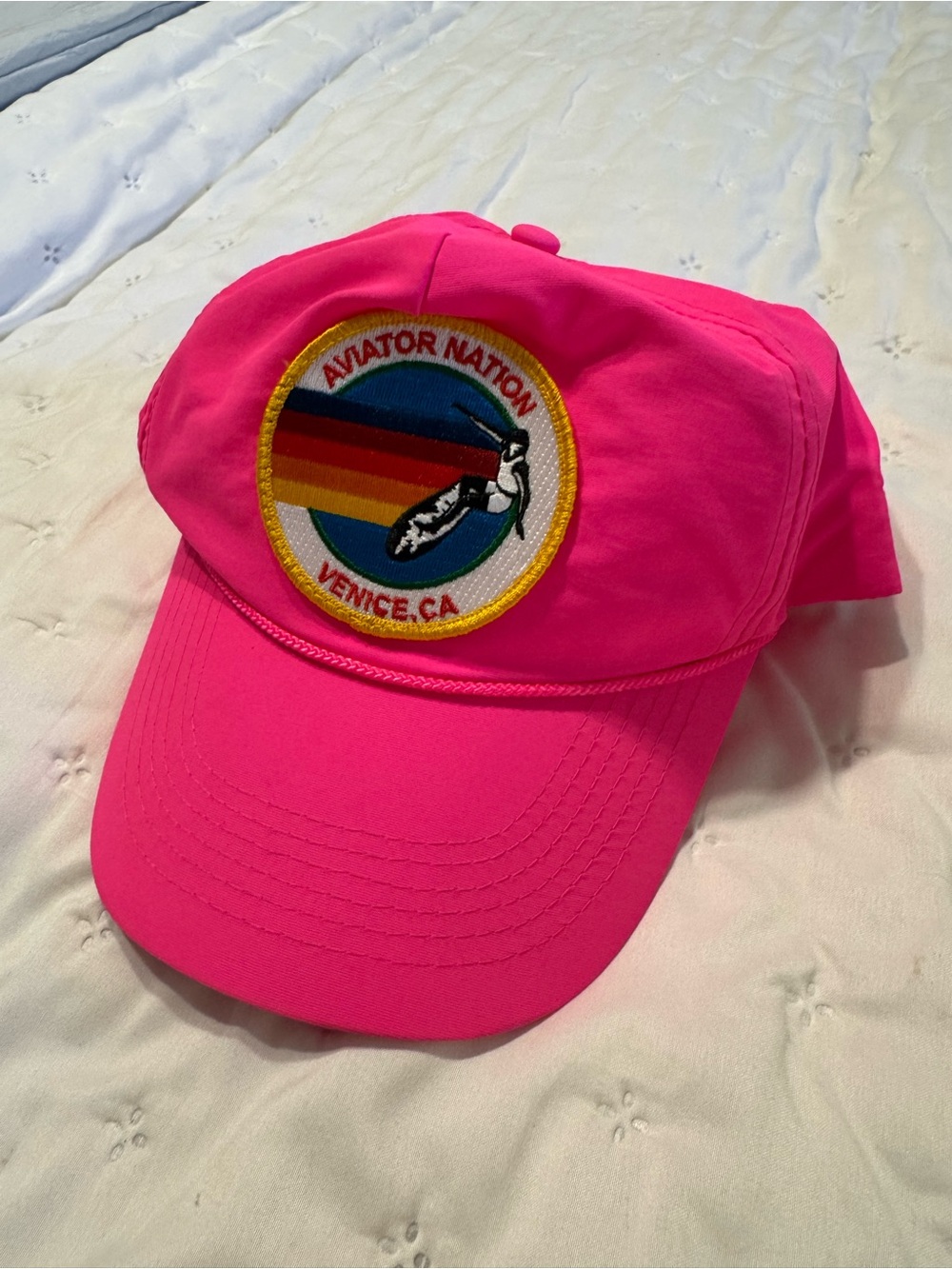 Aviator Nation Hot Pink Patch Cap with Venice Logo
